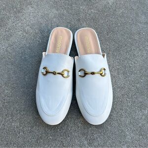 White Slip-On Loafers for Women